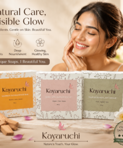 Kayaruchi Premium Herbal Soap Combo Pack (3 x 100g) | Kojic Acid, Saffron Sandalwood & Nargis Floral Sugar Bar