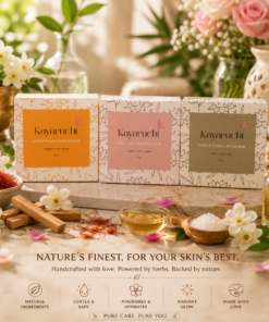 Kayaruchi Premium Herbal Soap Combo Pack (3 x 100g) | Kojic Acid, Saffron Sandalwood & Nargis Floral Sugar Bar - Image 4