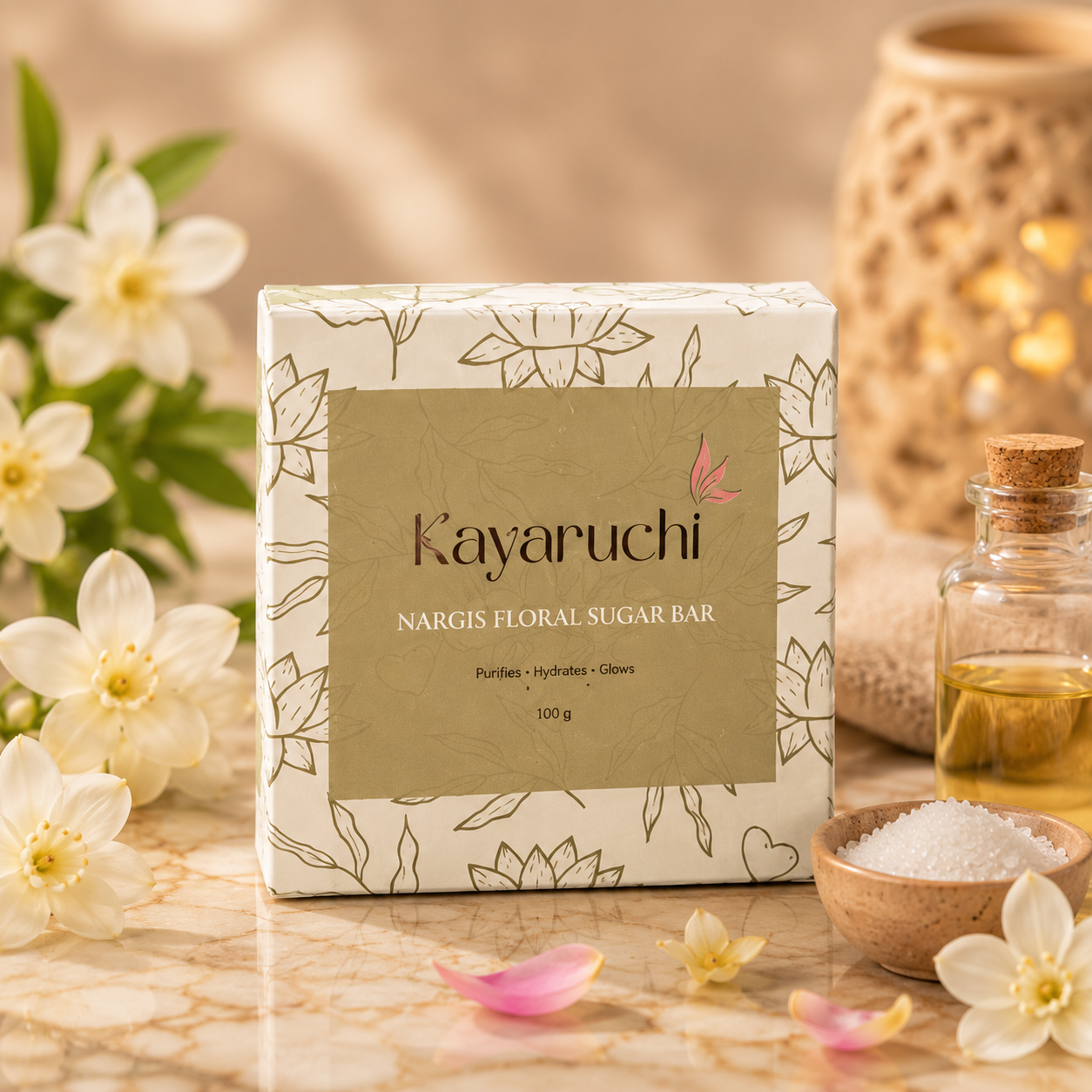 Kayaruchi Premium Herbal Soap Combo Pack (3 x 100g) | Kojic Acid, Saffron Sandalwood & Nargis Floral Sugar Bar - Image 6
