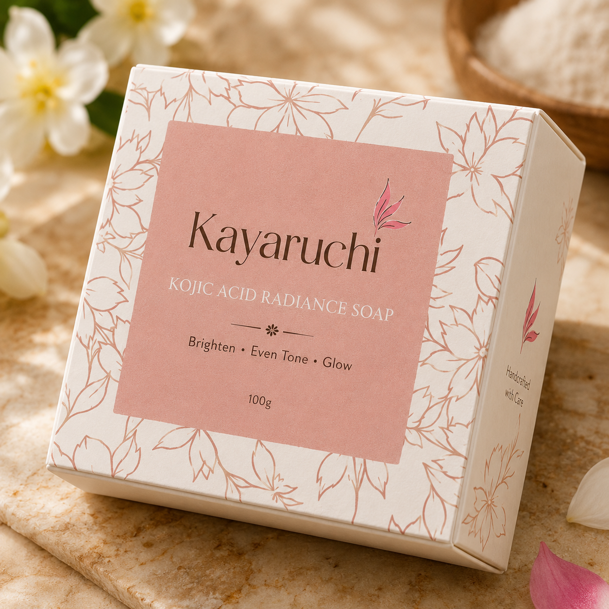 Kayaruchi Premium Herbal Soap Combo Pack (3 x 100g) | Kojic Acid, Saffron Sandalwood & Nargis Floral Sugar Bar - Image 7