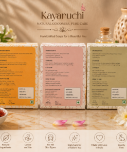 Kayaruchi Premium Herbal Soap Combo Pack (3 x 100g) | Kojic Acid, Saffron Sandalwood & Nargis Floral Sugar Bar - Image 9